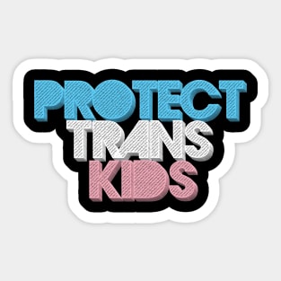 Protect Trans Kids Flag Colors Sticker